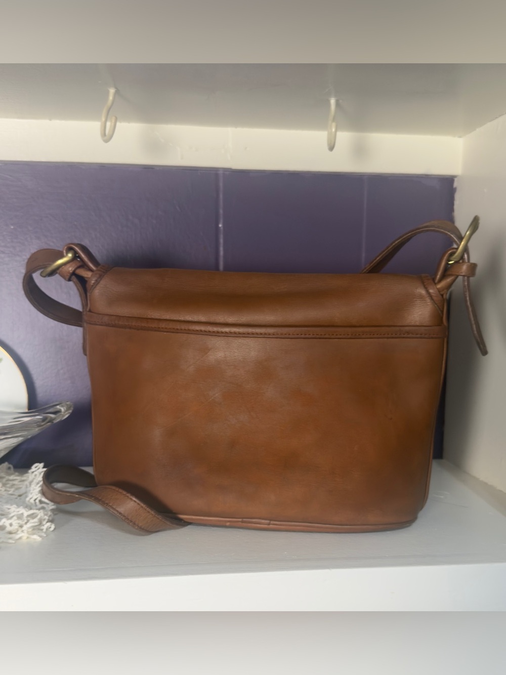 Authentic vintage Coach Fletcher glove tanned leather crossbody saddle bag - Picture 3 of 12